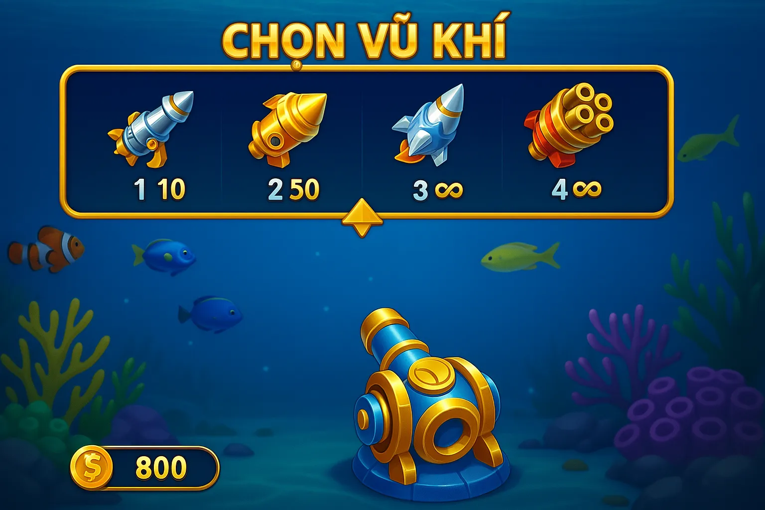 Chọn vũ khí chính xác